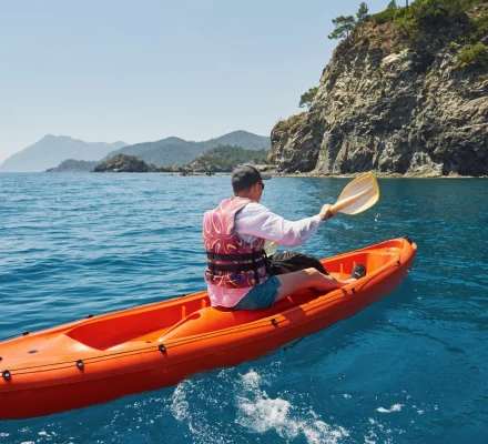 Kayak sur mer à crozon morgat